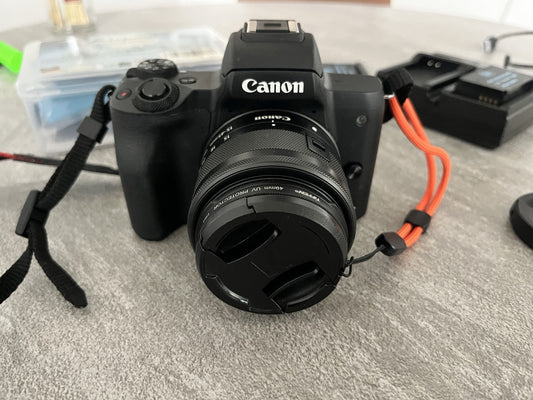 Canon EOS M50 24.1MP Mirrorless Camera - Black (Kit with 15-45mm STM Lens)