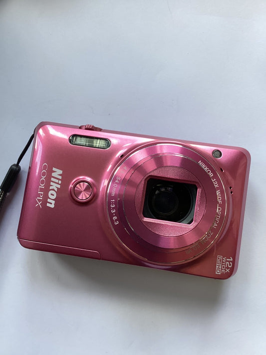 Nikon Coolpix S6900 Pink 16MP Digital Camera Tested Superb WiFi Flip screen ex++